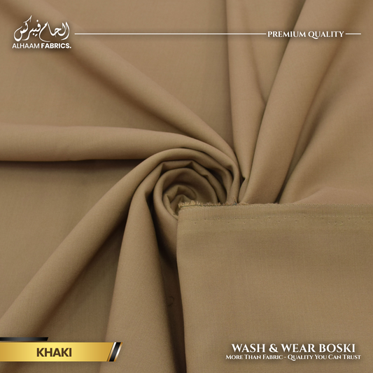 Wash and Wear Boski Finish - Khaki