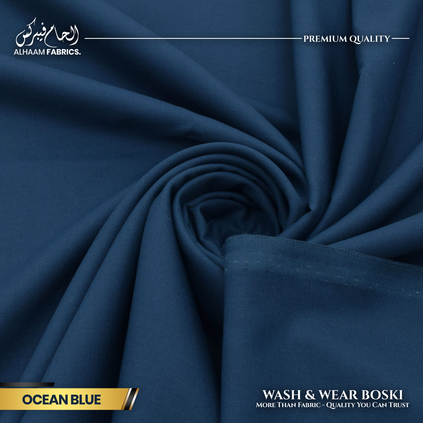 Wash and Wear Boski Finish - Ocean Blue