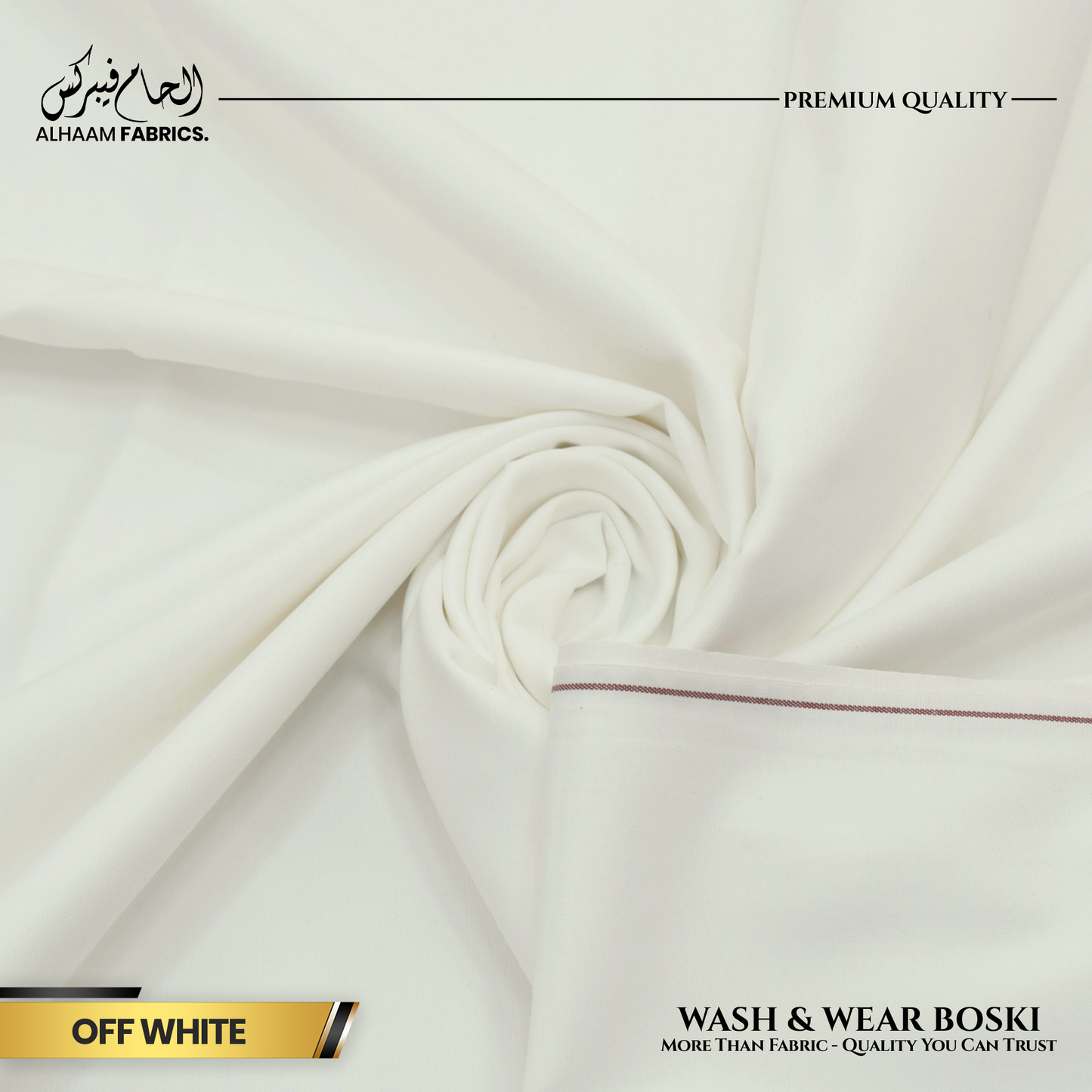 Wash and Wear Boski Finish - Off White