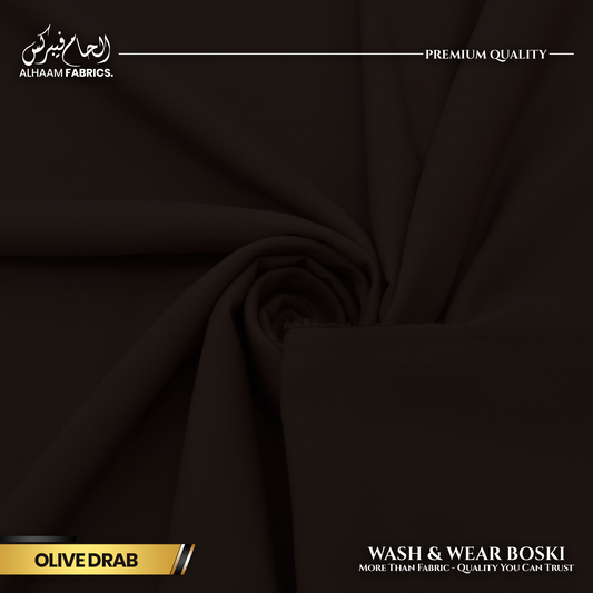 Wash and Wear Boski Finish - Olive Drab