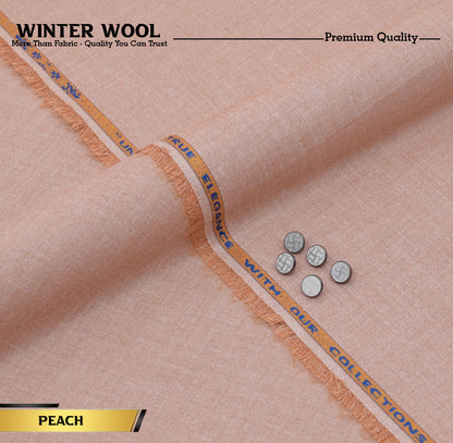 Winter Wool Premium Unstitched - Peach