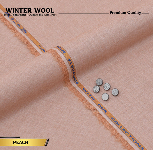 Winter Wool Premium Unstitched - Peach