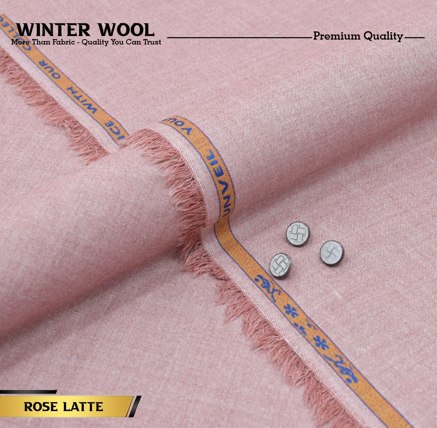 Winter Wool Premium Unstitched - Rose Latte