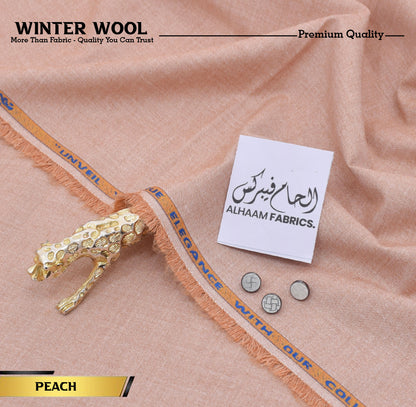Winter Wool Premium Unstitched - Peach