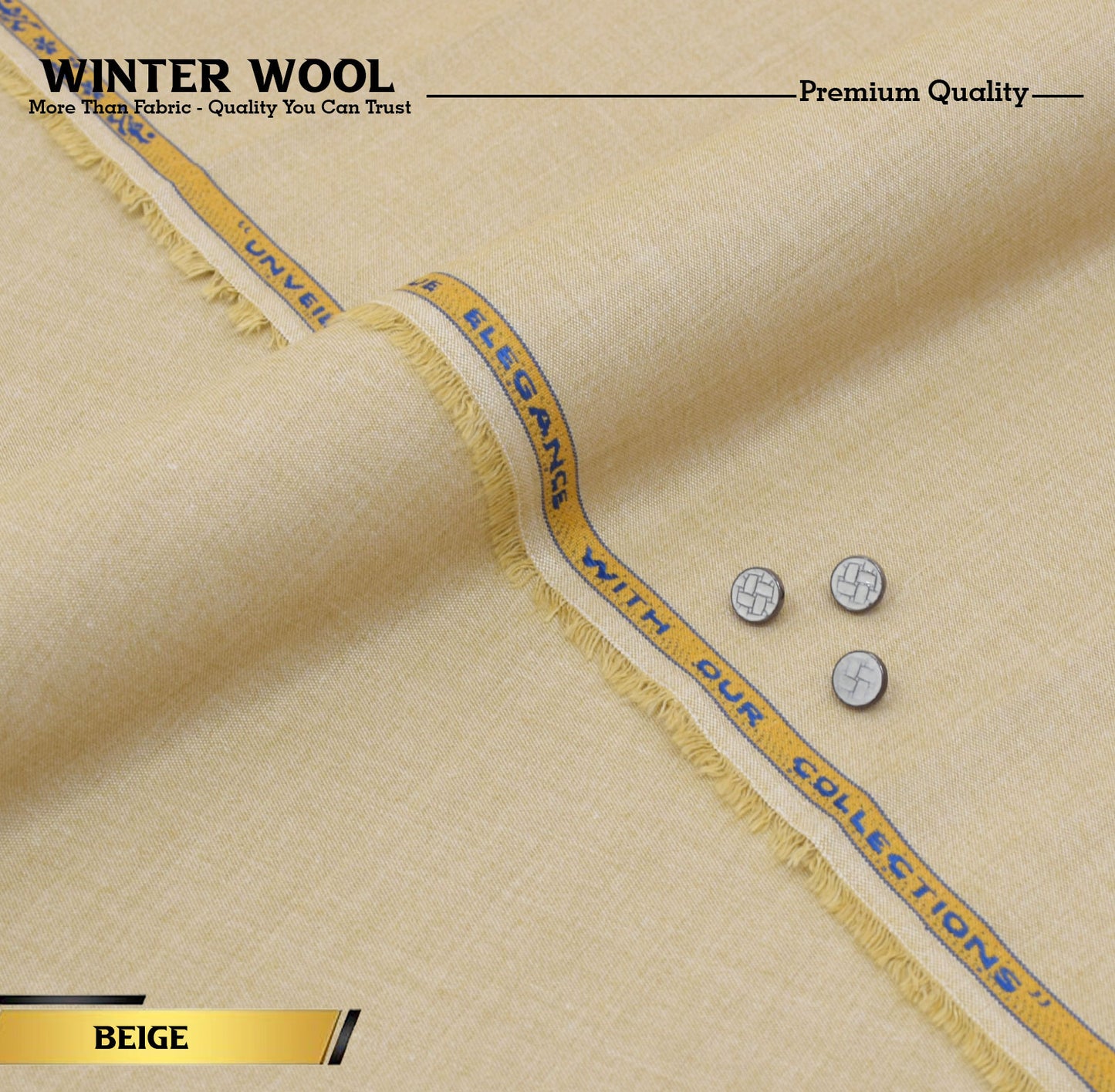 Winter Wool Premium Unstitched - Beige