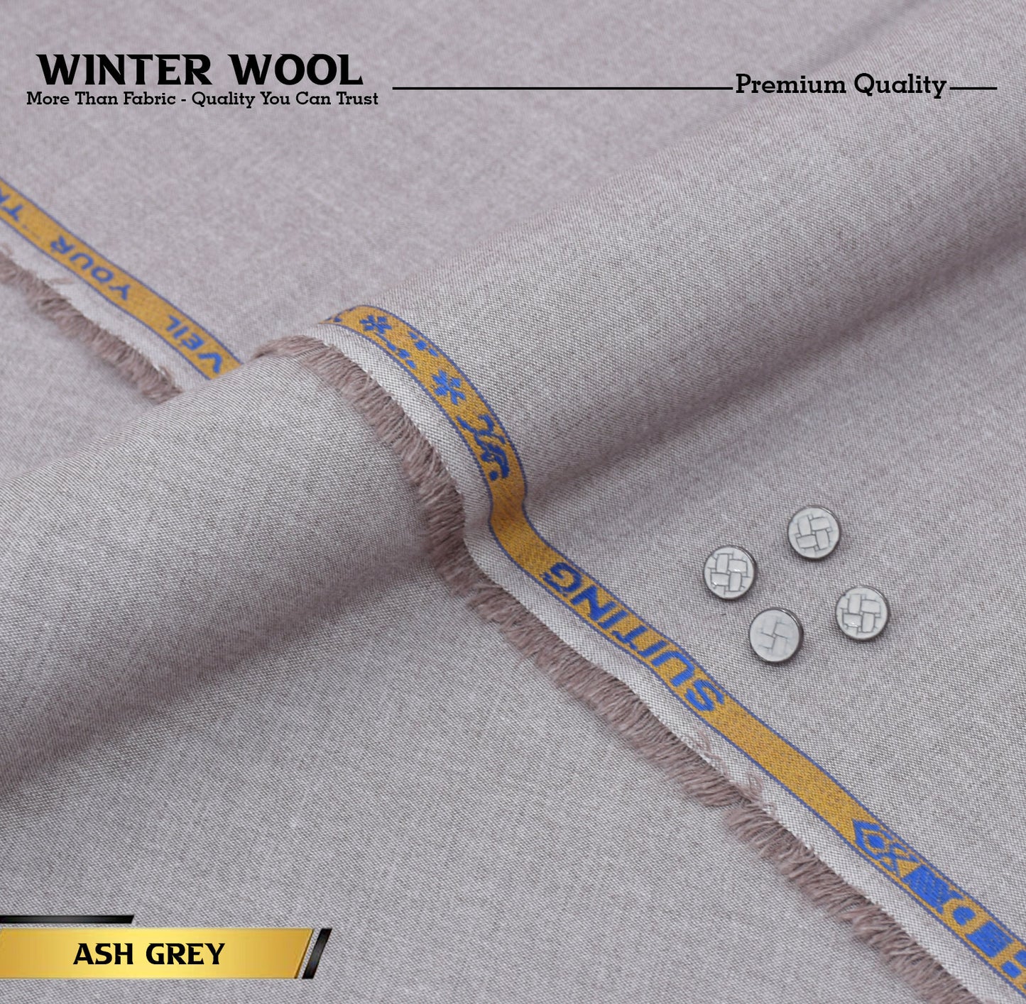 Winter Wool Premium Unstitched - Ash Grey