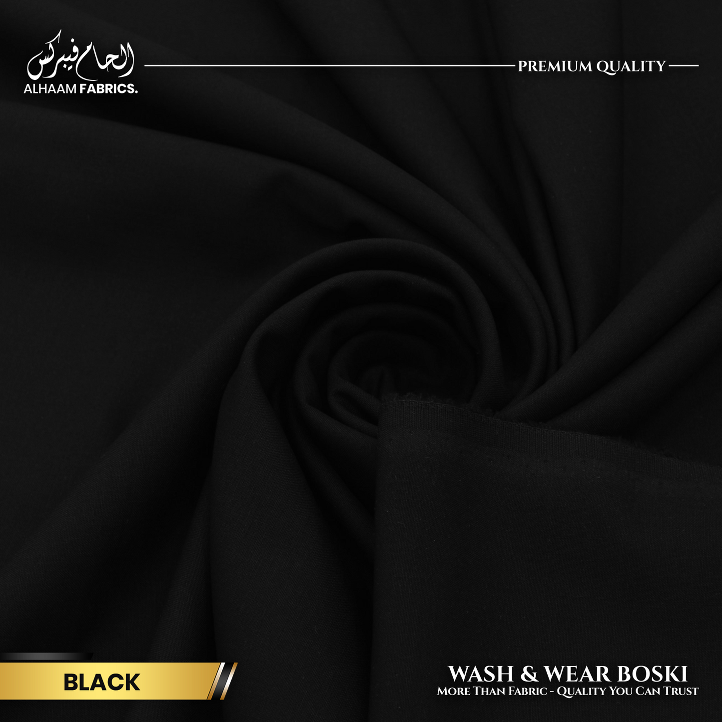 Wash and Wear Boski Finish – Black
