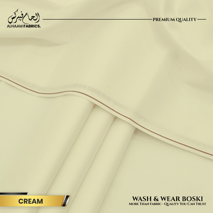Wash and Wear Boski Finish - Cream