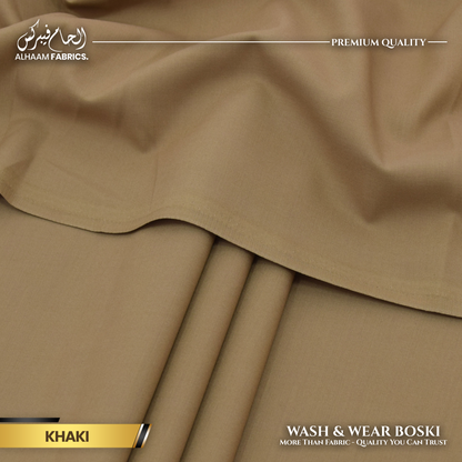 Wash and Wear Boski Finish - Khaki