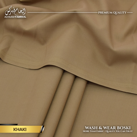 Wash and Wear Boski Finish - Khaki