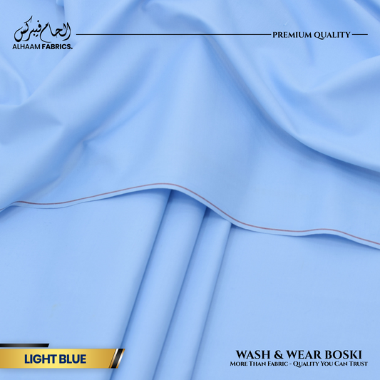 Wash and Wear Boski Finish - Light Blue