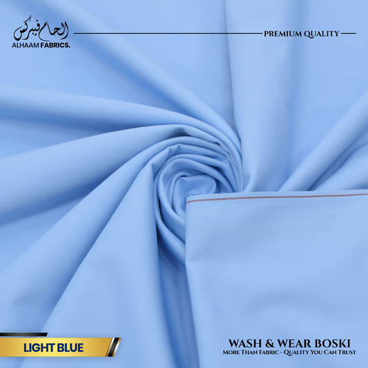Wash and Wear Boski Finish - Light Blue