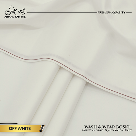 Wash and Wear Boski Finish - Off White