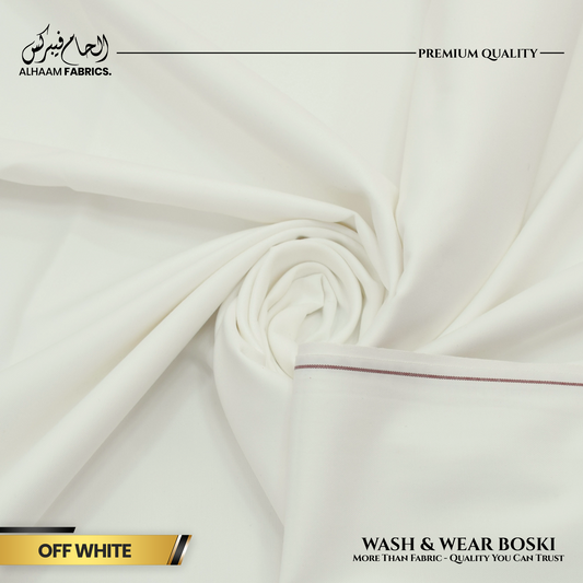 Wash and Wear Boski Finish - Off White