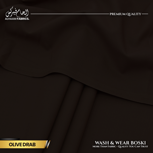 Wash and Wear Boski Finish - Olive Drab