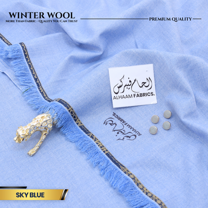 Winter Wool Premium Unstitched - Sky Blue