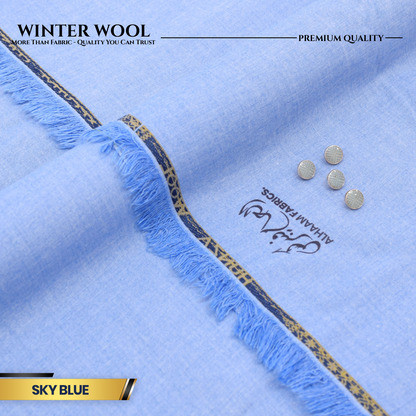 Winter Wool Premium Unstitched - Sky Blue
